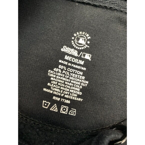 Atlanta Braves Stitches Hoodie Mens M Chenile Spellout Embroidered MLB Pullover - Picture 8 of 9